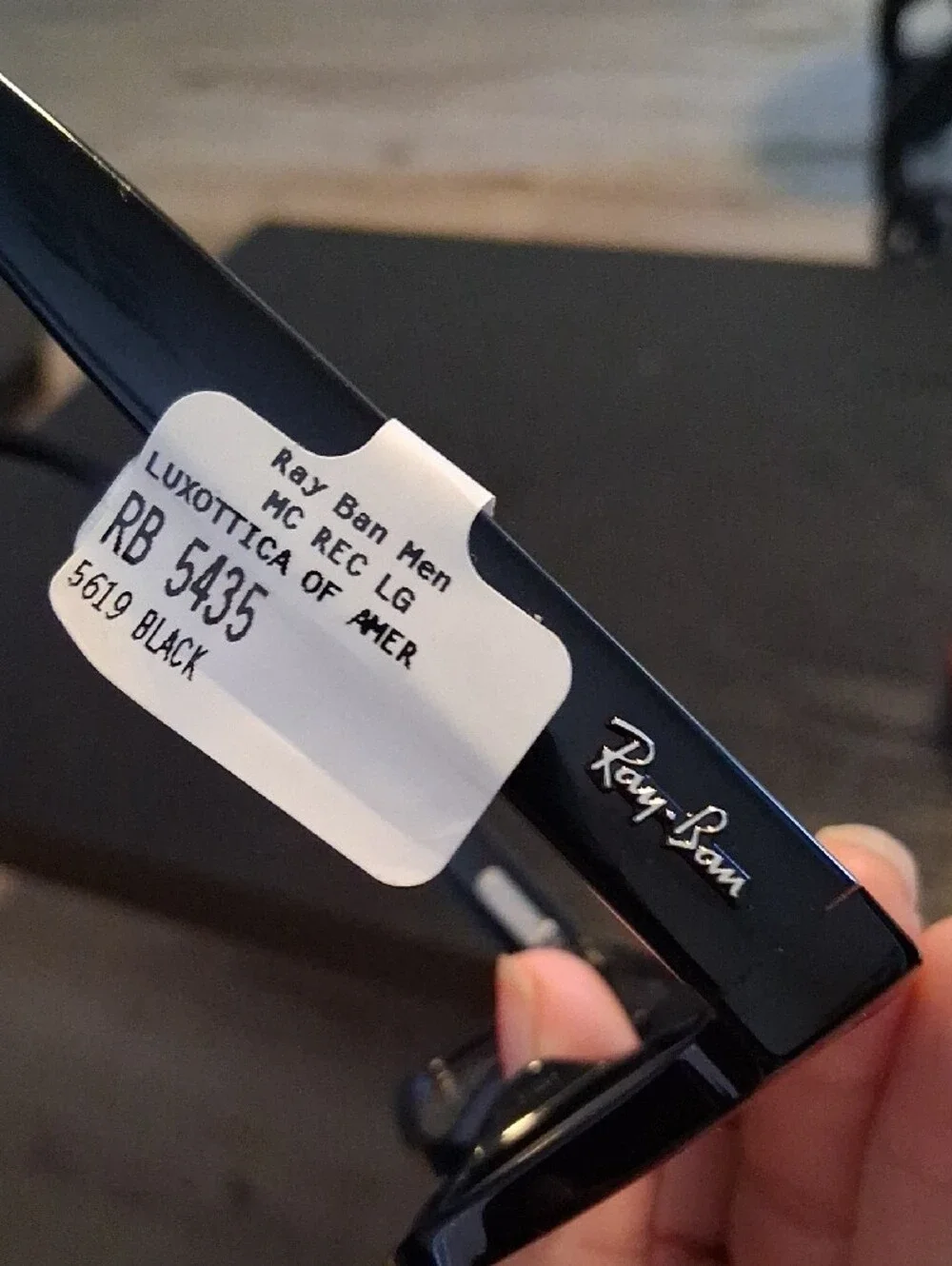 Ray-Ban Black Rectangular Eyeglasses
